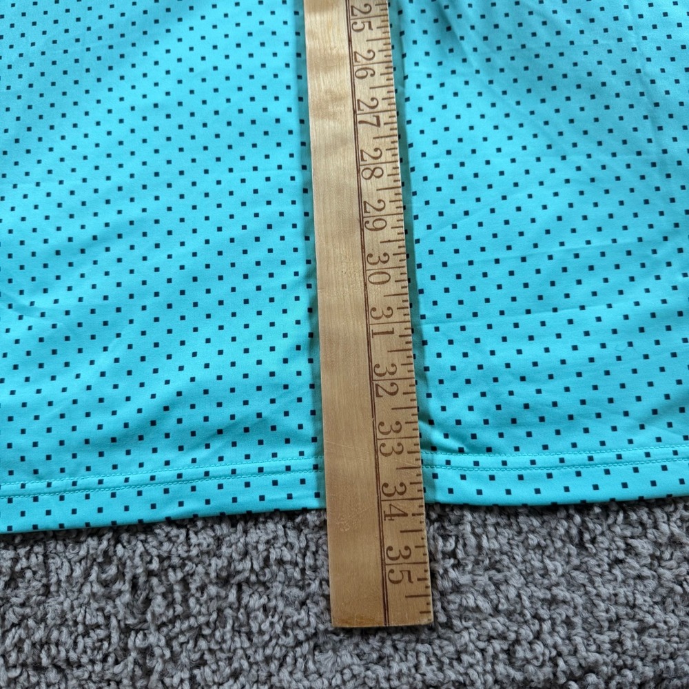 Graham Luxe Turquoise Geometric Golf Polo Shirt‎ mens 2XL streetwear preppy tall - Picture 10 of 10